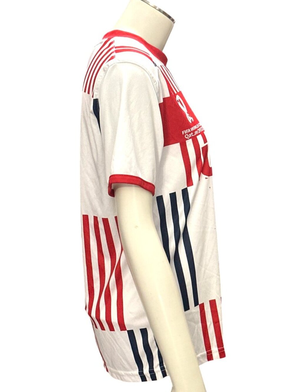 USA FIFA World Cup Qatar 2022 Medium 10 12 White Red Blue Soccer Tee Casual Game - Picture 5 of 9